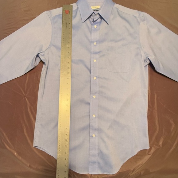 Jos. A. Bank Traditional Fit Light Blue 100% Cotton Dress Shirt Size 15.5-33 - Picture 7 of 9